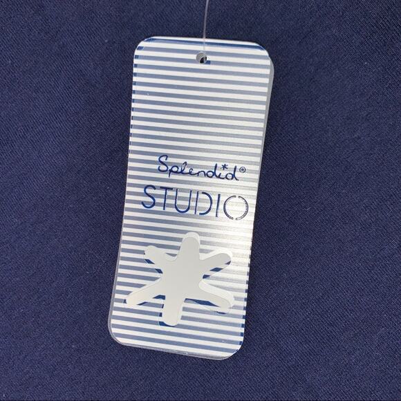 Splendid NWT Cropped Tank Striped Sides Blue Size XL Sweatshirt - Picture 5 of 9